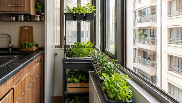 Small apartment with no room for traditional gardening